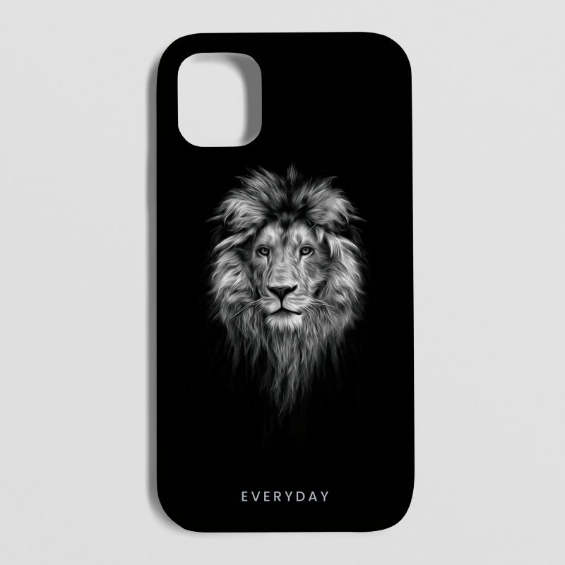 Black and White Lion Phone Cover